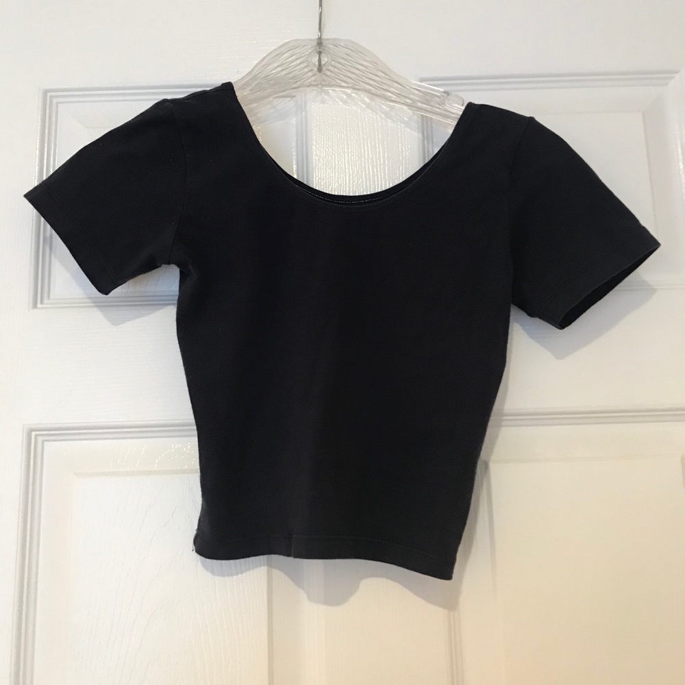 Navy American Apparel crop